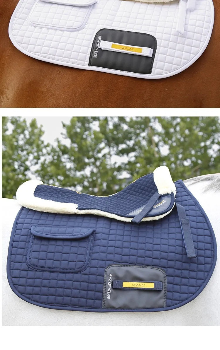 Riding shock absorption wool pad for equestrian and cycling waist protection in multiple colours