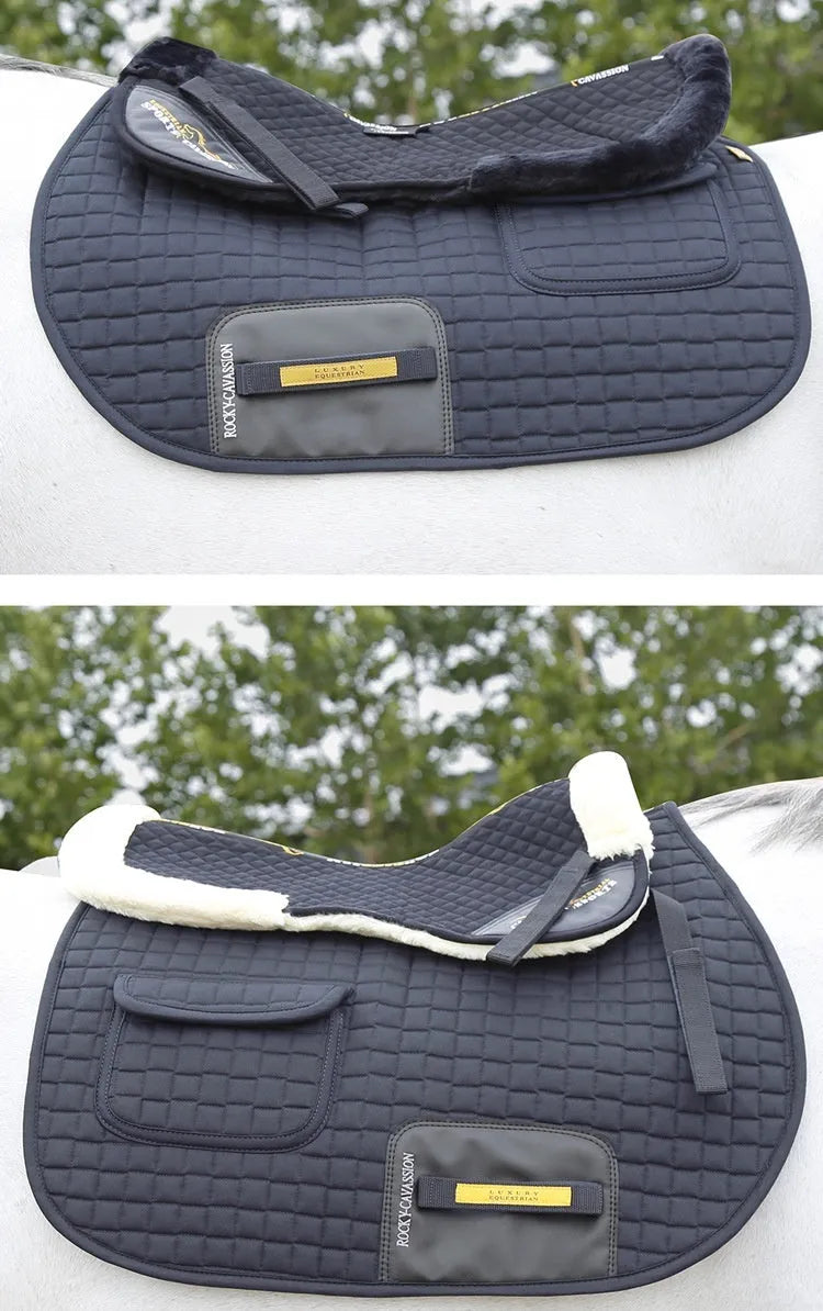 Riding shock absorption wool pad for equestrian and cycling waist protection in multiple colours