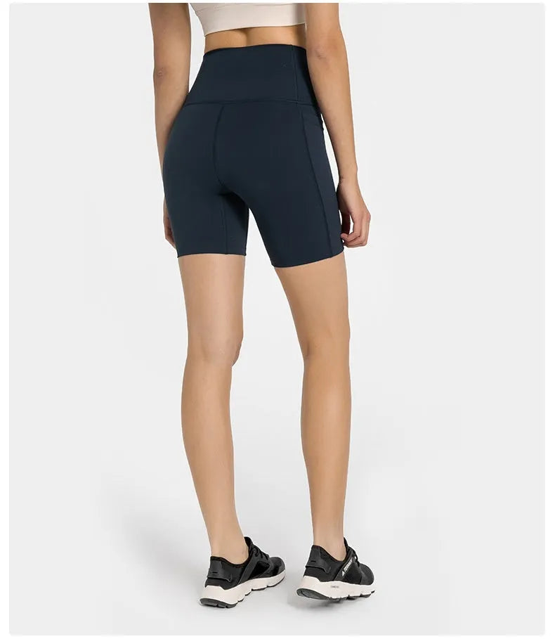 Women's sports shorts in cotton blend fabric with super stretch functionality
