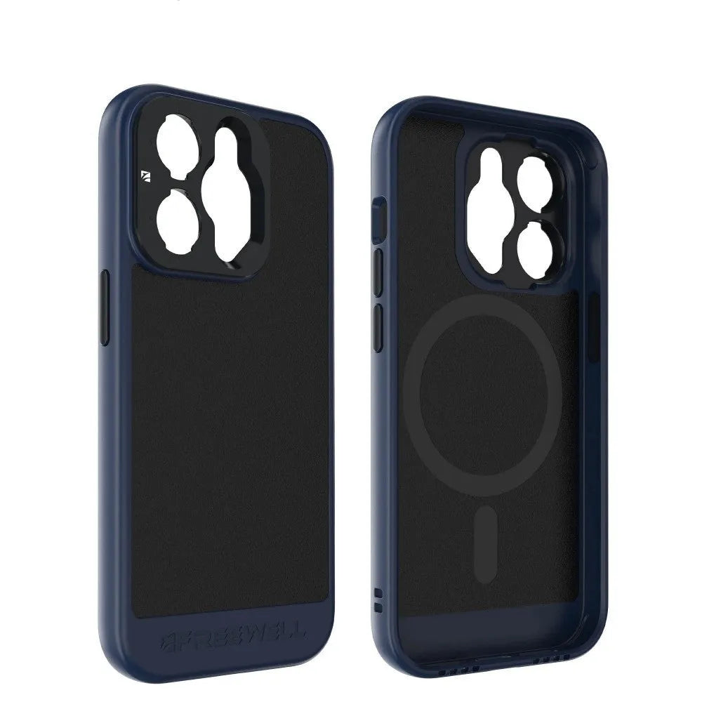 Black compatible phone case for iPhone 13 Pro, 14 Pro and 15 Pro models.