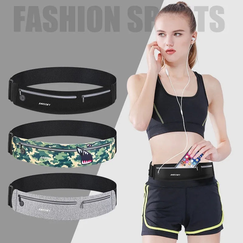 8-inch waterproof waist bag for outdoor sports in chinlon lycra