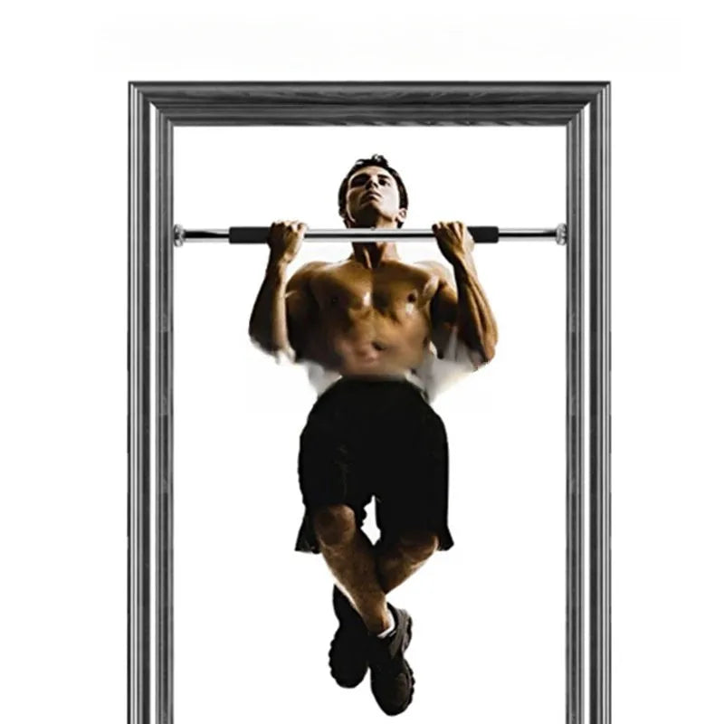 Steel adjustable pull-up bar extended for door frame installation