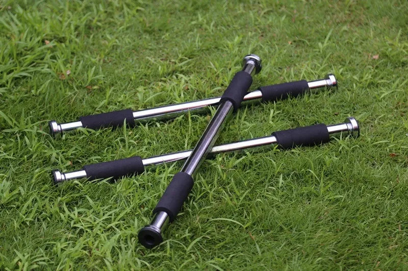 Steel adjustable pull-up bar extended for door frame installation