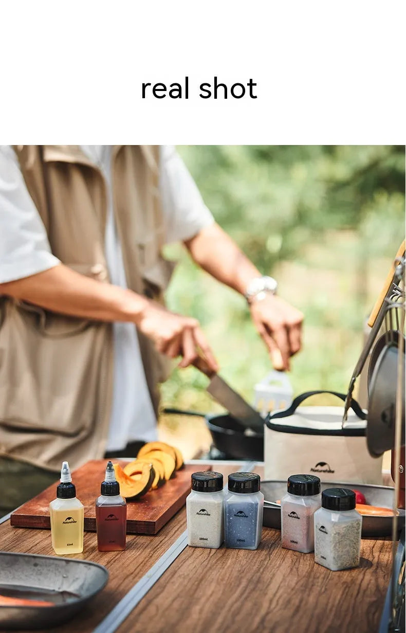 Naturehike six-piece PP plastic seasoning bottle set for outdoor cooking
