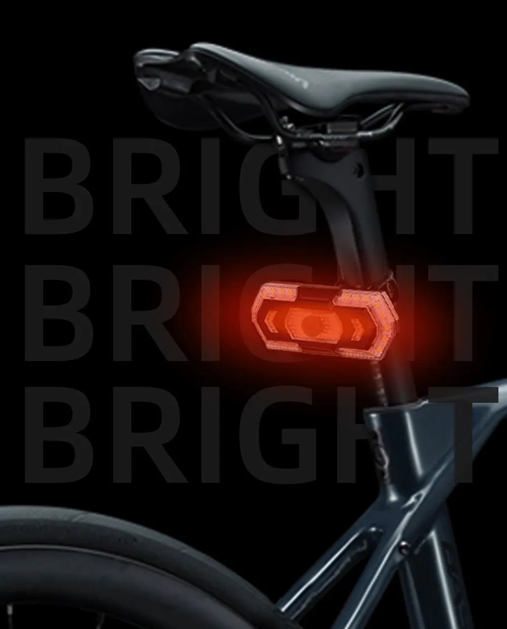 Black wireless remote control car taillight with USB charging port and LED bulbs