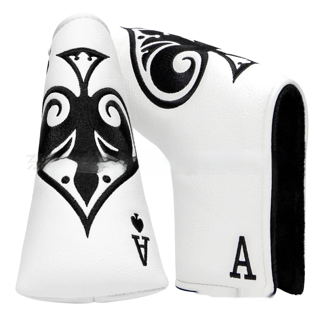 PU material golf putter sleeve accessory shown in one of three available colour options