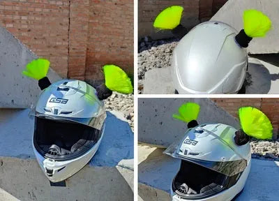 Pair of helmet decorative balls with adhesive for motorcycle and ski helmet customisation