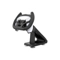 Black gamepad steering wheel bracket with suction cup mount for PlayStation and Xbox controllers