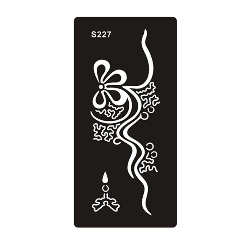 Geometric hollow tattoo template stickers on water transfer paper in multiple colours