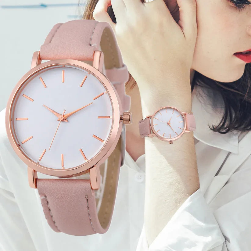 35.5mm square alloy quartz watch with PU leather strap in various colours