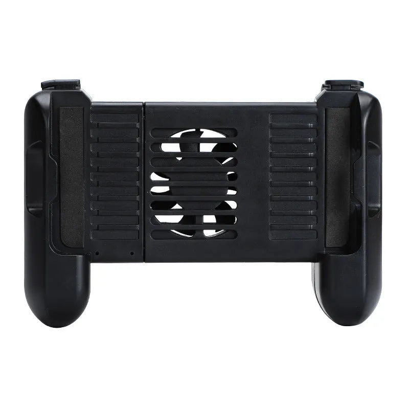 Black Bluetooth gaming controller for iPhone with cooling function and 2000mAh battery