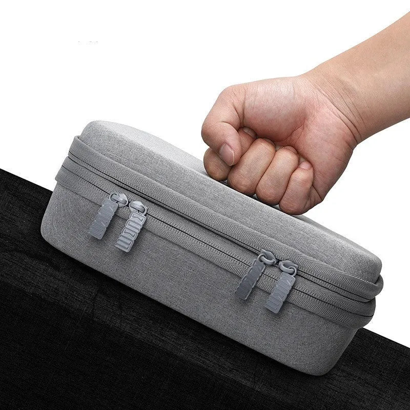 Black and grey EVA digital storage bags showing single and double layer headphone organiser designs
