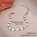 Stainless steel geometric bracelet with zircon accents and 18K electroplated finish, women's fashion jewellery