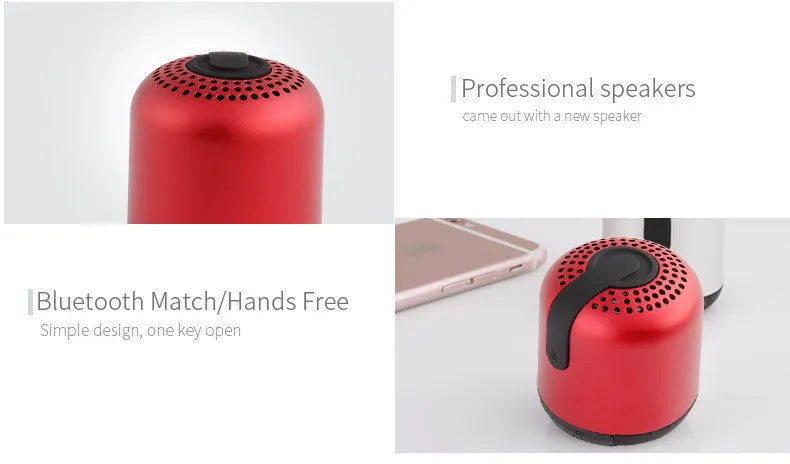Hieha XQ11 mini cylinder-shaped waterproof Bluetooth speaker in choice of colours.