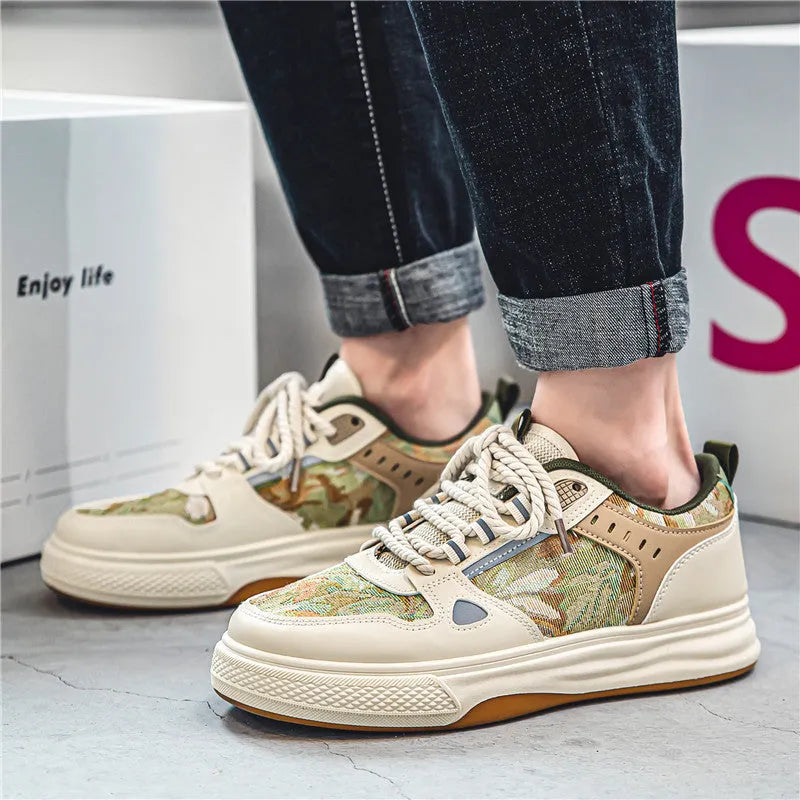 Canvas casual shoes in Milan green colour with flat heel and round toe design
