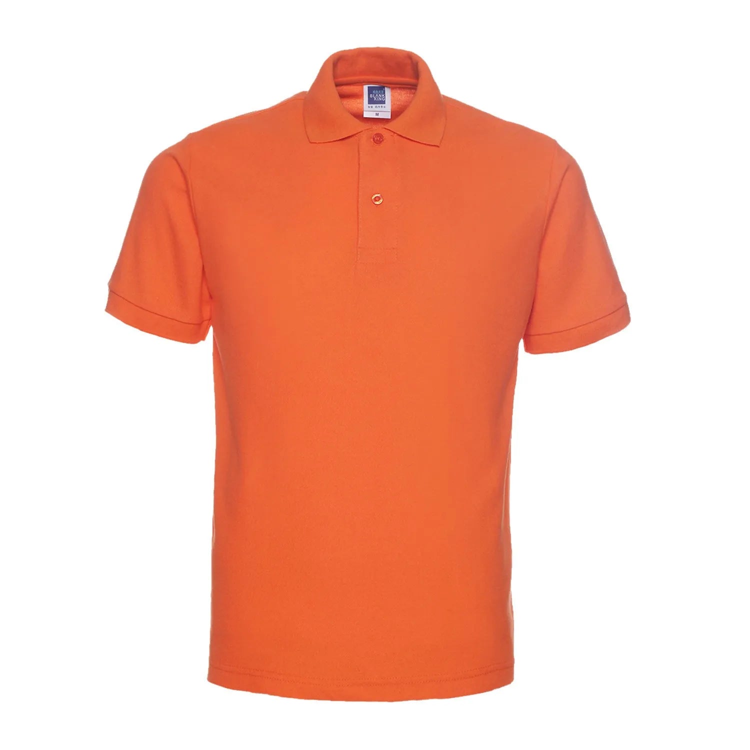 Plus size man wearing a solid black lapel polo shirt with short sleeves, loose fit.