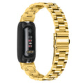 Stainless steel three-bead watch strap for Fitbit Inspire3 in multiple colour options