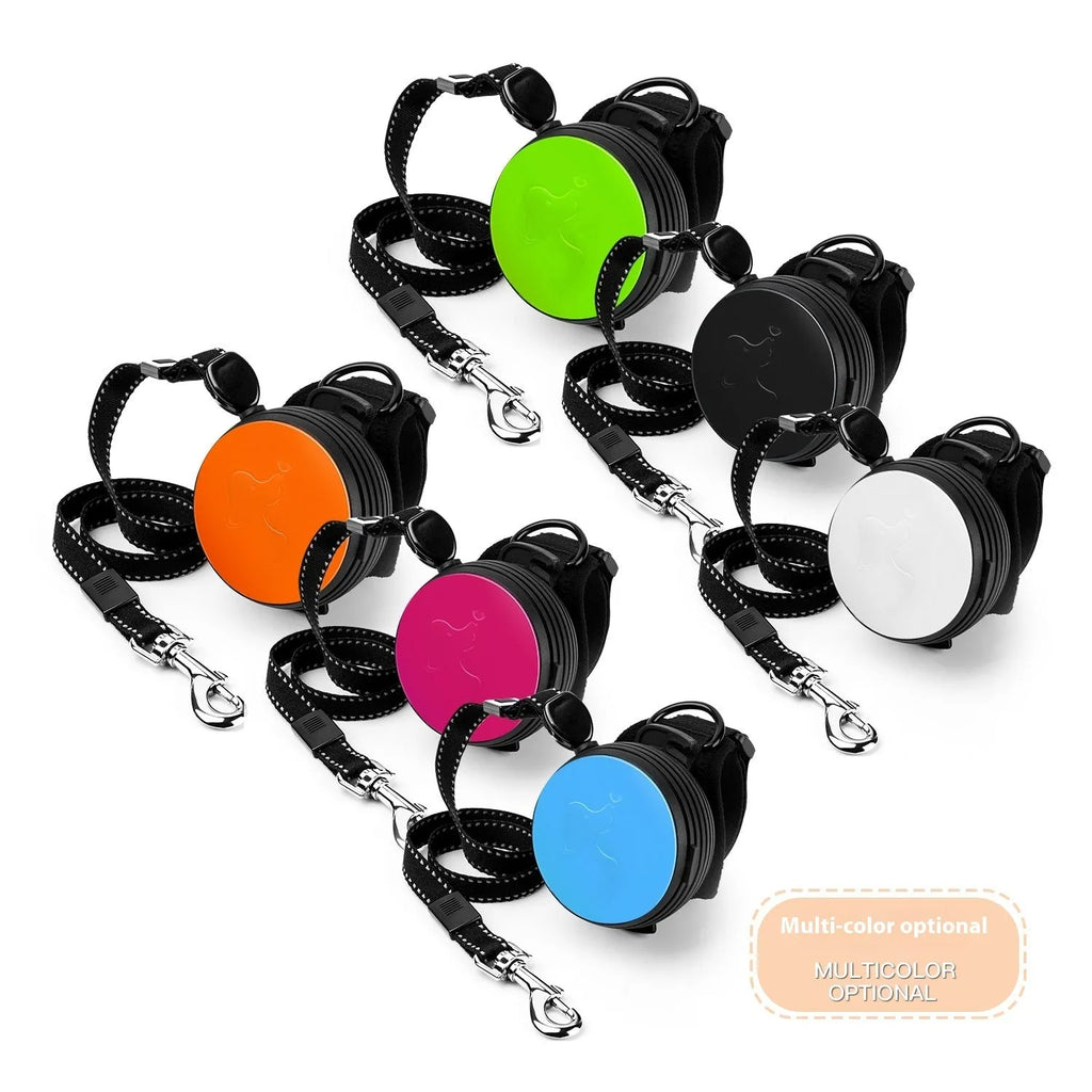 Automatic retractable dog leash with 3-metre nylon cord in multiple colour options