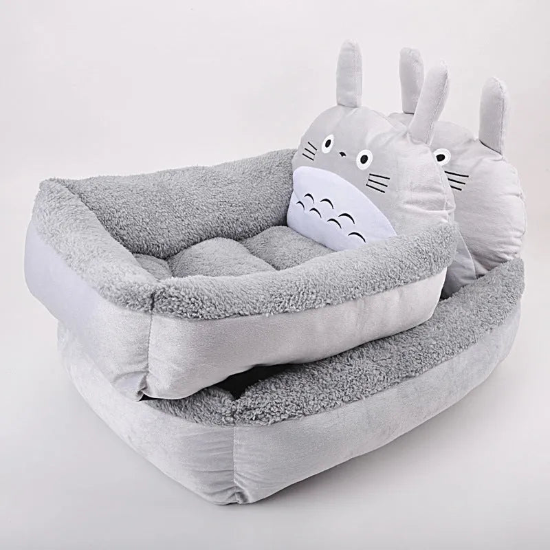 Cartoon-style winter warm pet sofa bed for small dogs and cats in multiple colours