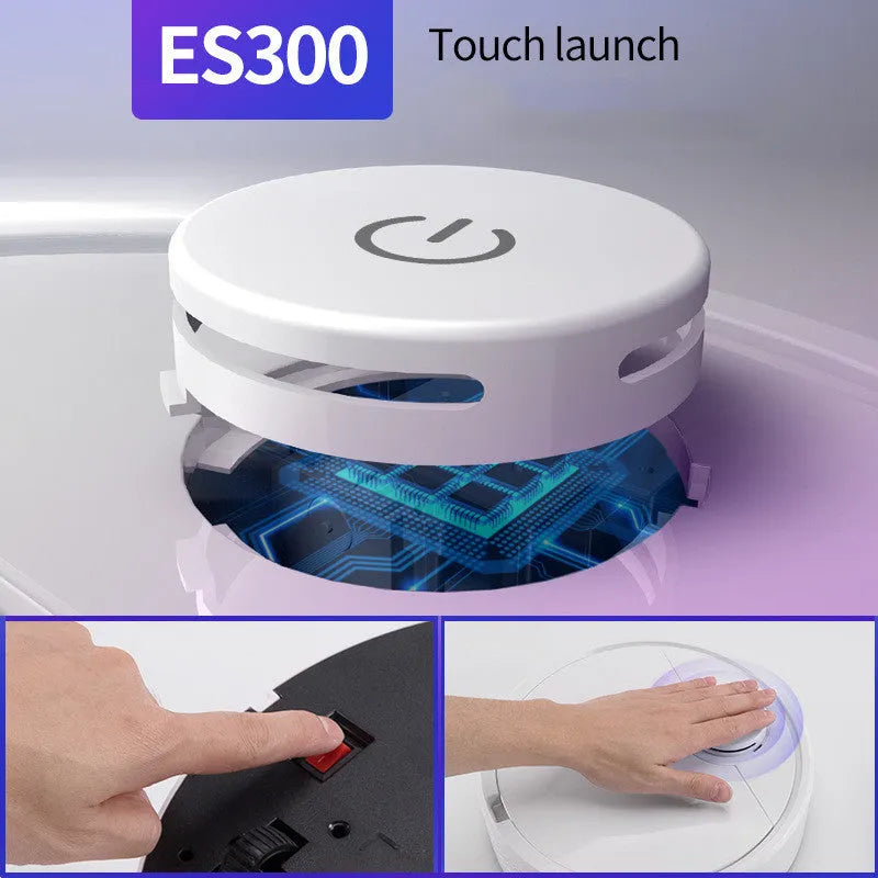 Automatic sweeping robot cleaner with square design and low-profile height for floor cleaning