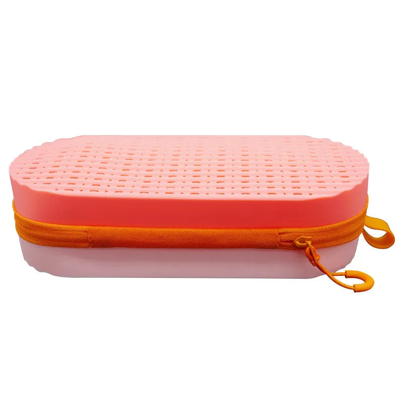 Silicone glasses case in long hand shape, showcasing the 200mm length and modern simplicity design.