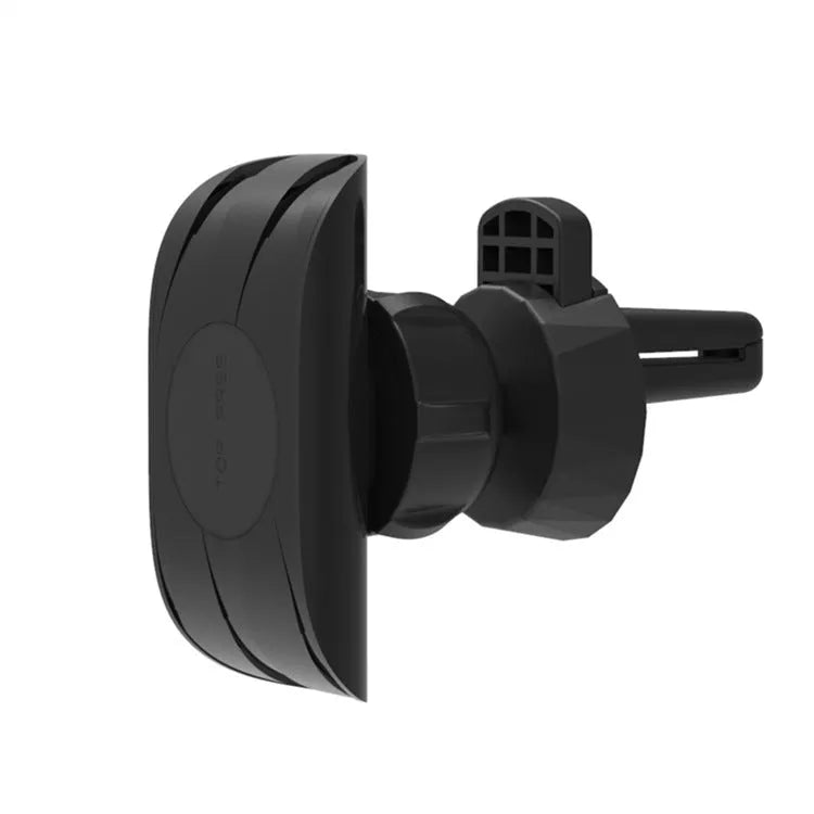 Glory black car phone holder mounted on car air vent with adjustable phone cradle