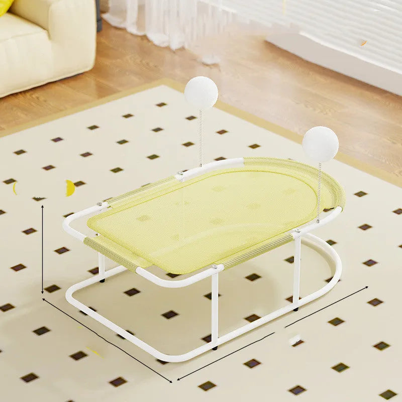 Large breathable fabric cat kennel pet bed cage in grey colour with bracket framework