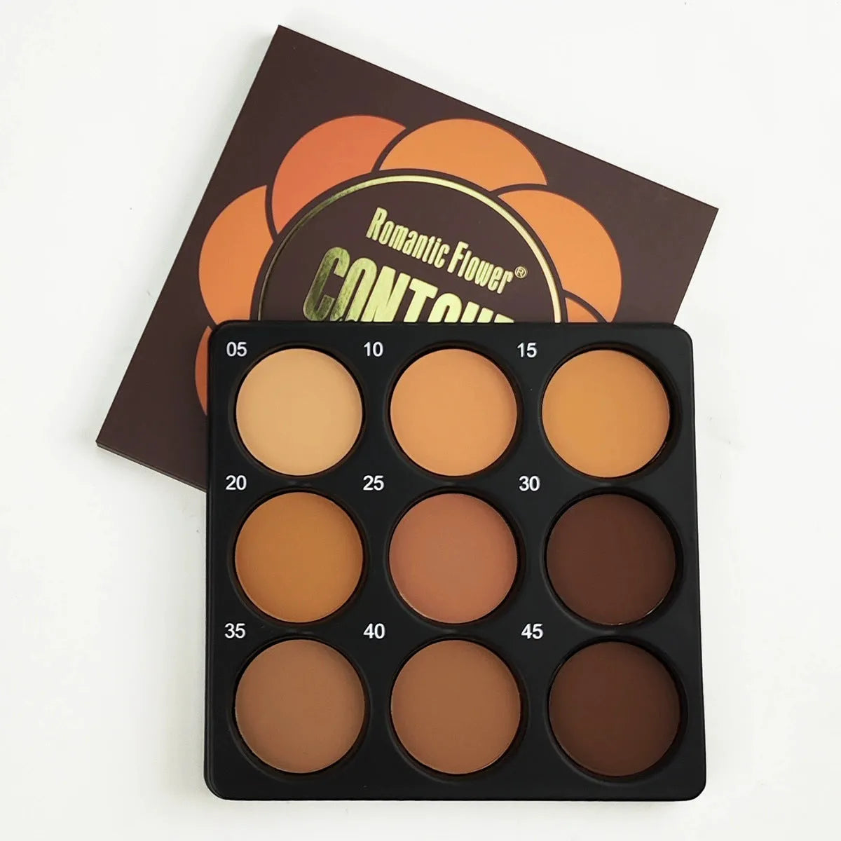 Dark matte nine-colour waterproof eyeshadow palette with punk and national fashion styles and repair disc