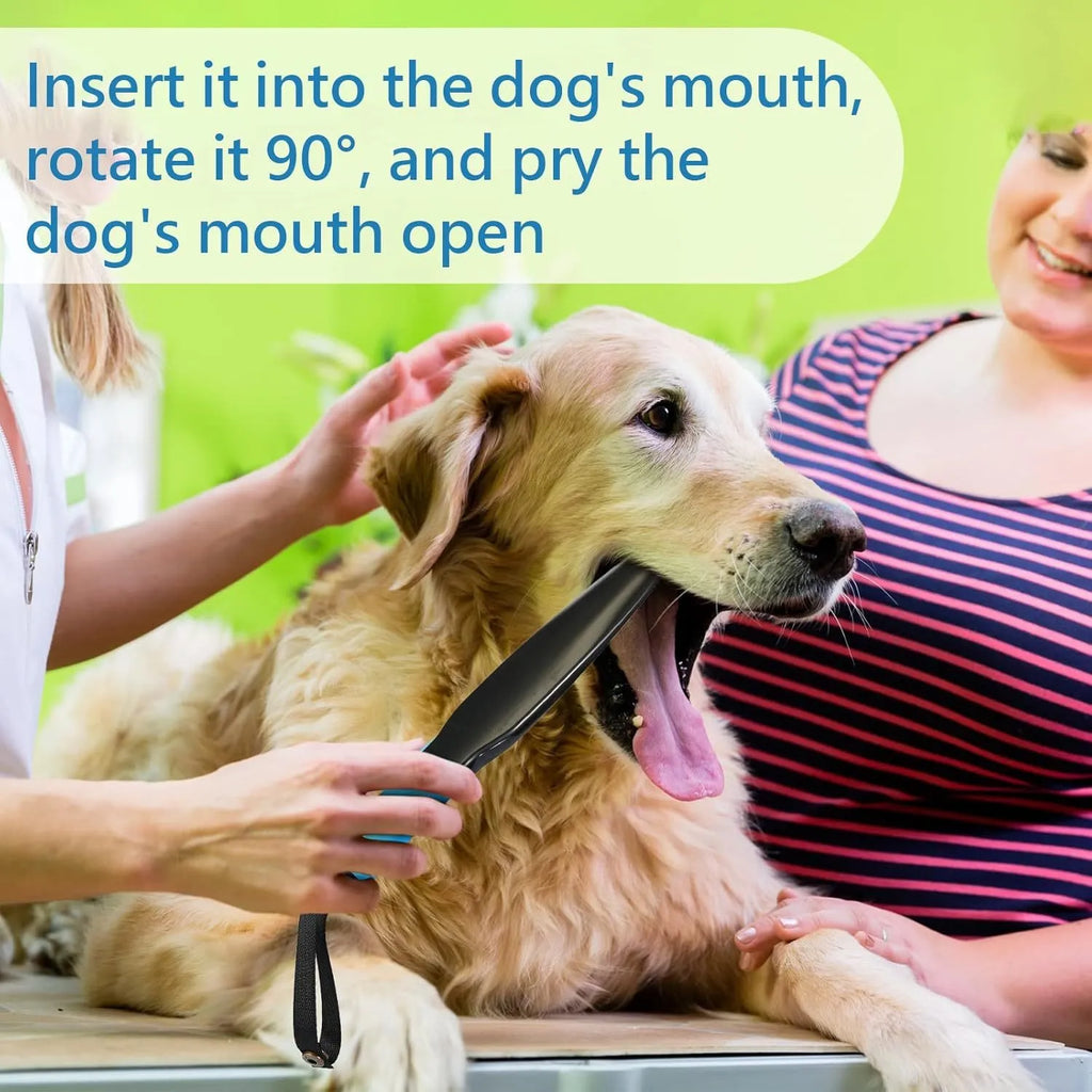 35cm blue-handled dog break stick training tool for bite prevention and mouth release