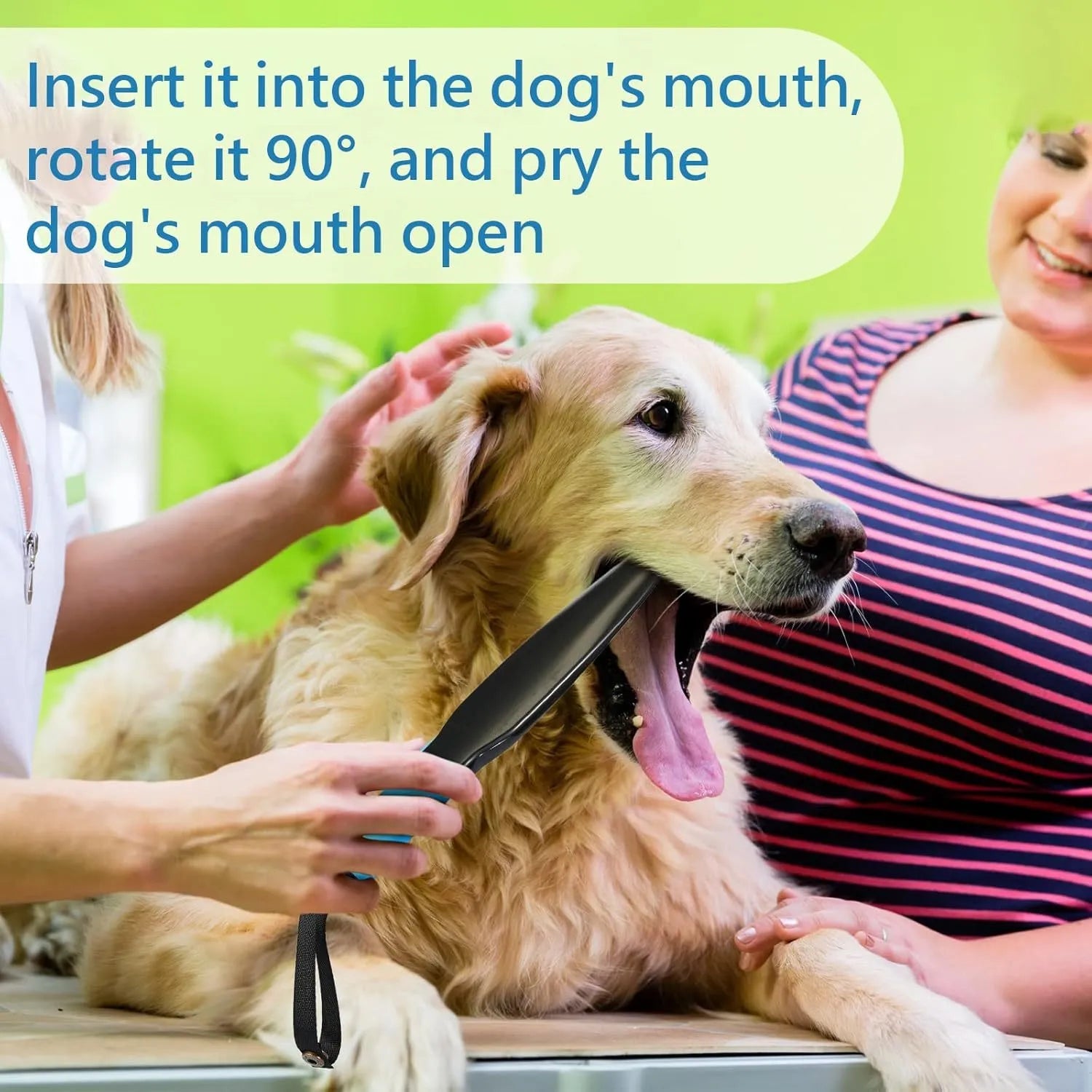 35cm blue-handled dog break stick training tool for bite prevention and mouth release