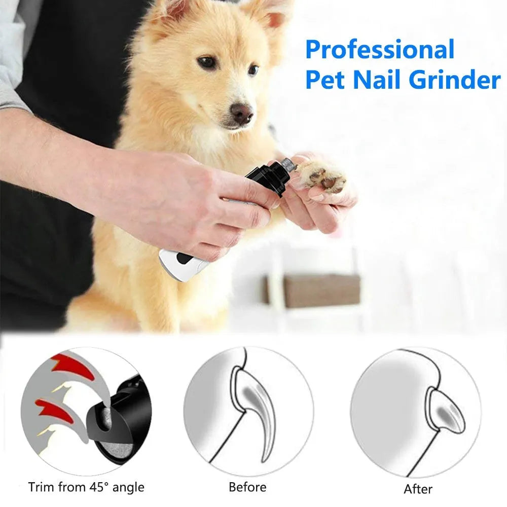 Electric dog nail trimmer with LED display and 3-speed settings