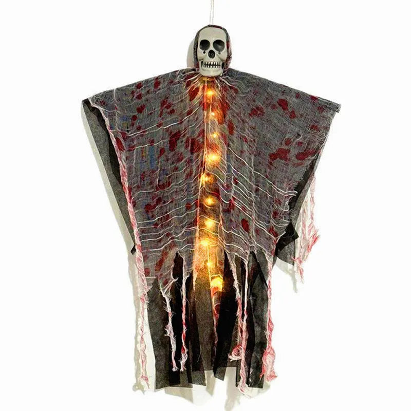 Blood-dyed luminous skull hanging ghost Halloween outdoor decoration