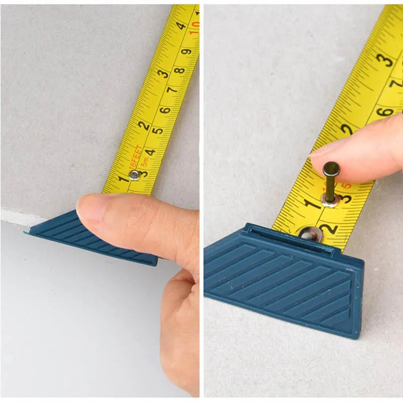 Blue multifunctional woodworking cutter tool with one-press lock and scale for cutting boards