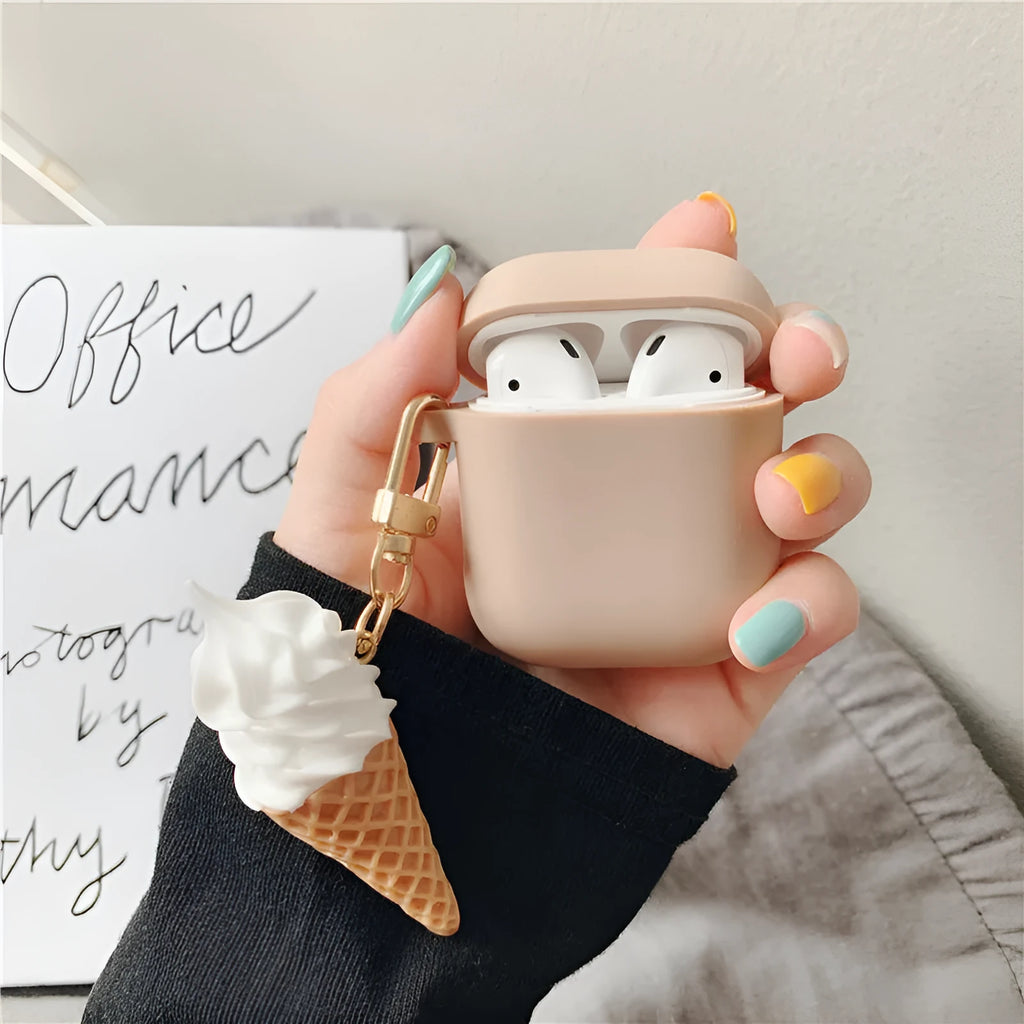 Cylinder ice cream design silicone AirPods 2 case protector in selected colour