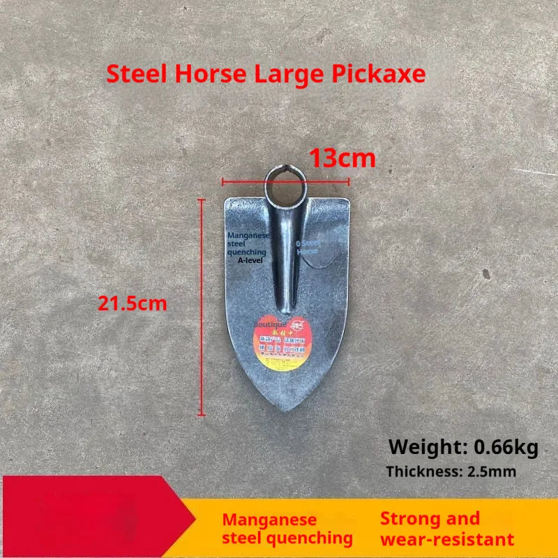 Agricultural pointed hoe with manganese steel blade for weeding and plough applications