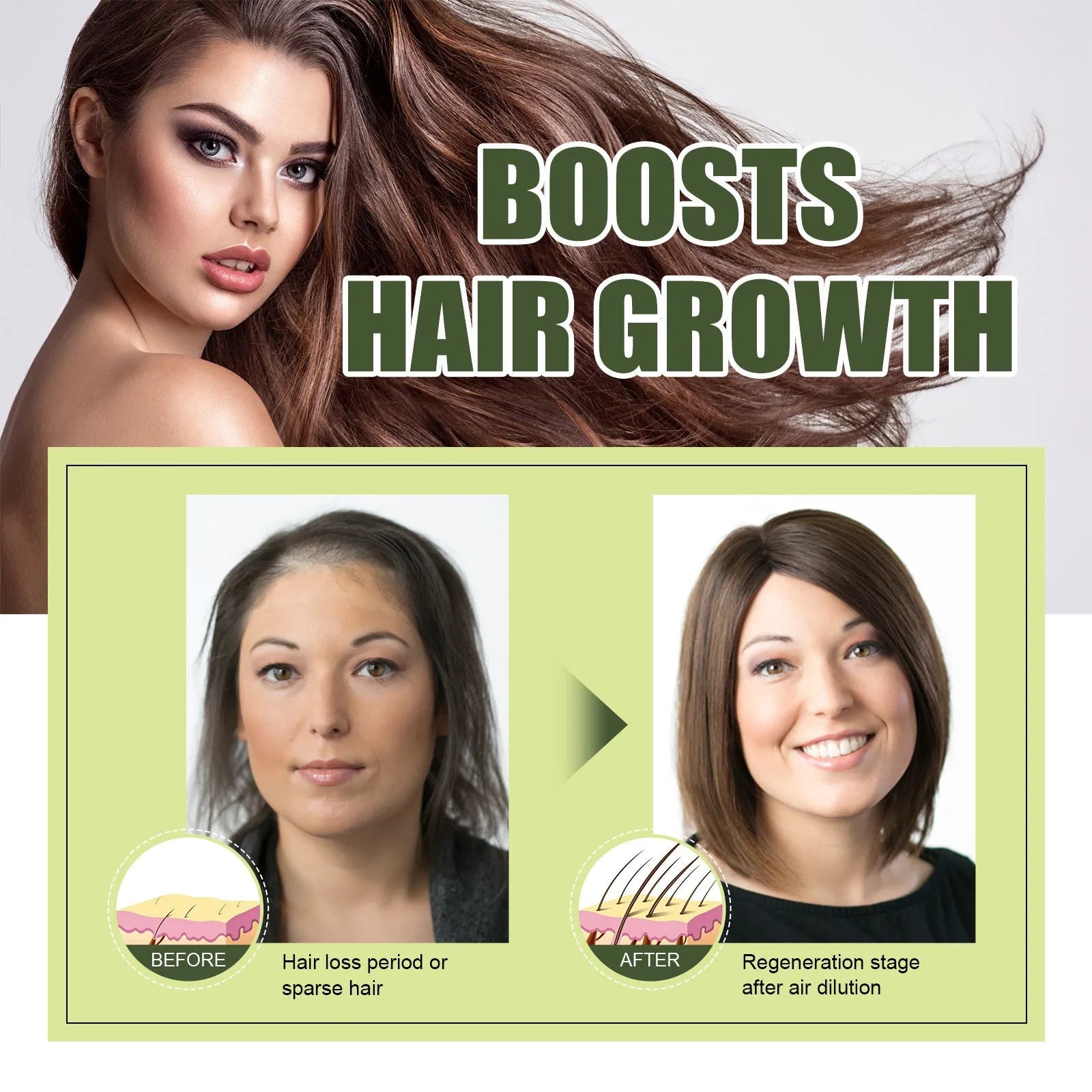 60ml bottle of hair care essential oil for anti-fall repair and dry split end treatment.