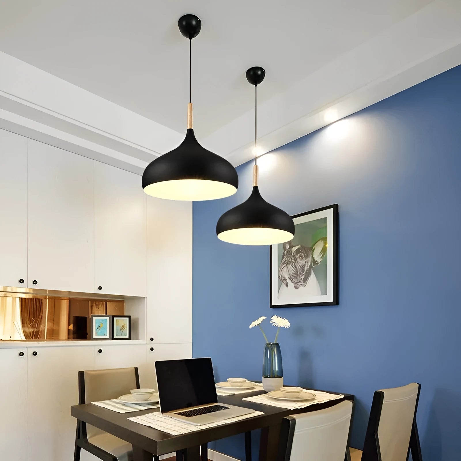 Creative macarone adjustable single head pendant chandelier in multiple colour options