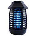 Black aromatherapy mosquito lamp with UV glass tube and LED decorative light for indoor insect control