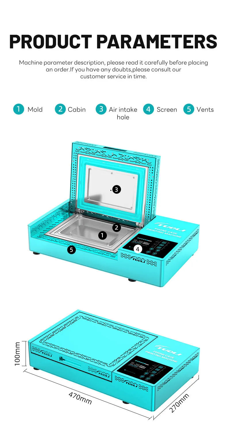 Metal phone case heat transfer machine for thermal printing on Samsung and Apple cases