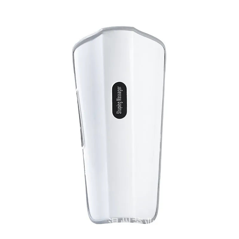 White plastic pulse calf massager with mechanical controls for infrared and electrotherapy modes.