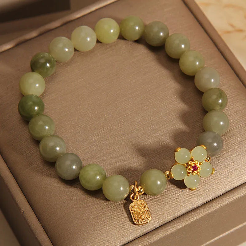 Grey jade coloured alloy bracelet for women with adjustable clasp on wrist