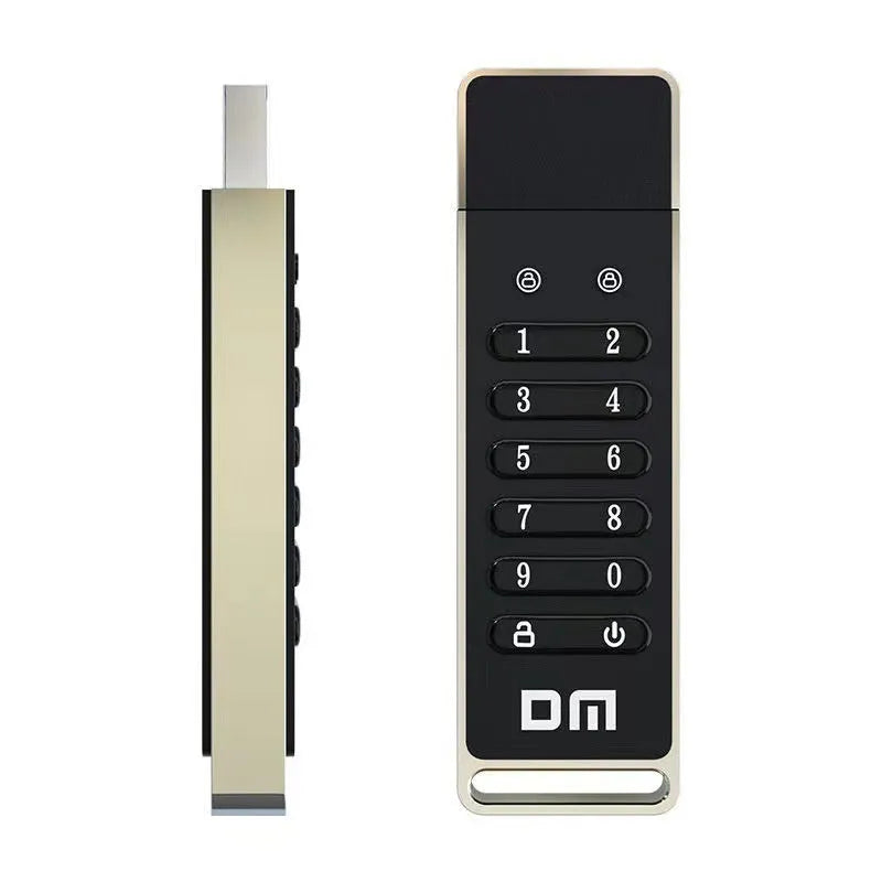 Metal fingerprint encrypted USB flash drive with digital button security and USB 3.0 connector