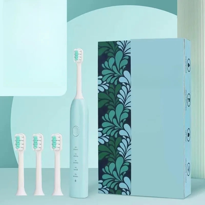 Small yellow duck USB rechargeable electric toothbrush with soft bristles and laser engraved shell
