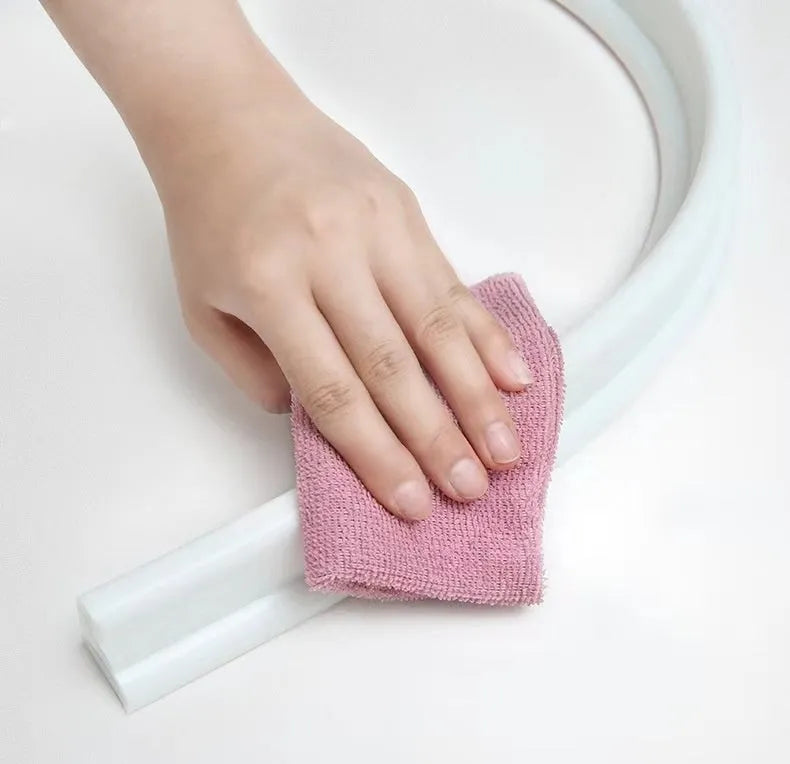 Flexible TPE bathroom water blocking strip for shower floor dry wet separation in black, grey, and white colours