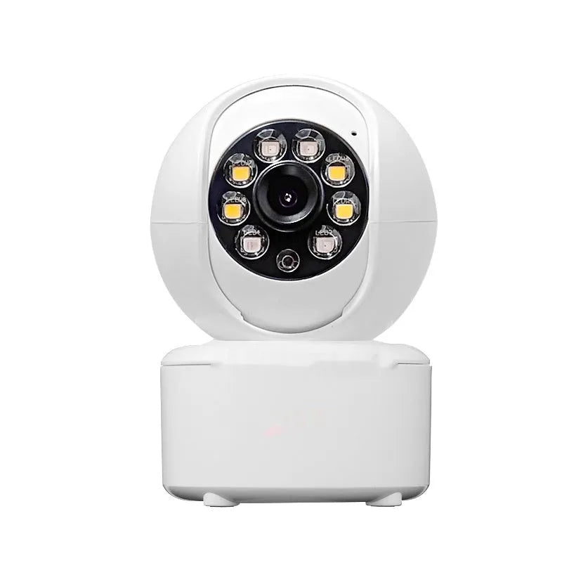 1080p HD indoor panorama security camera with ceiling mount bracket on white background