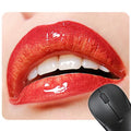 Red lips design rubber non-slip mouse pad measuring 240x200 mm