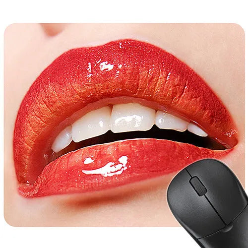 Red lips design rubber non-slip mouse pad measuring 240x200 mm