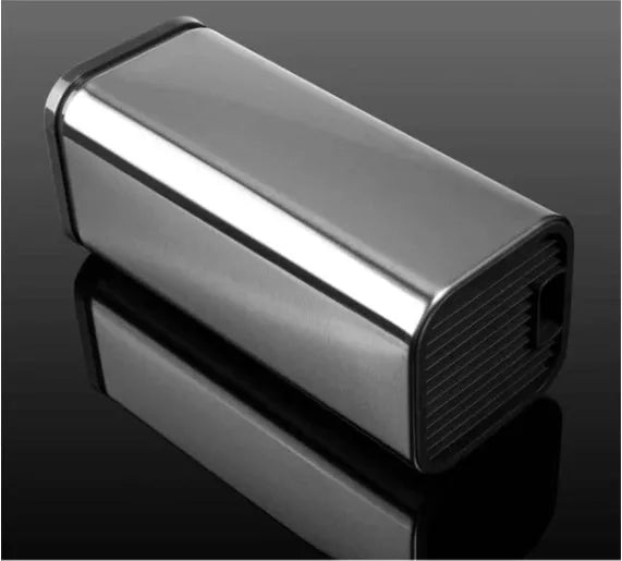 Stainless steel kitchen tool holder with detachable bottom in black or white for knife and utensil storage