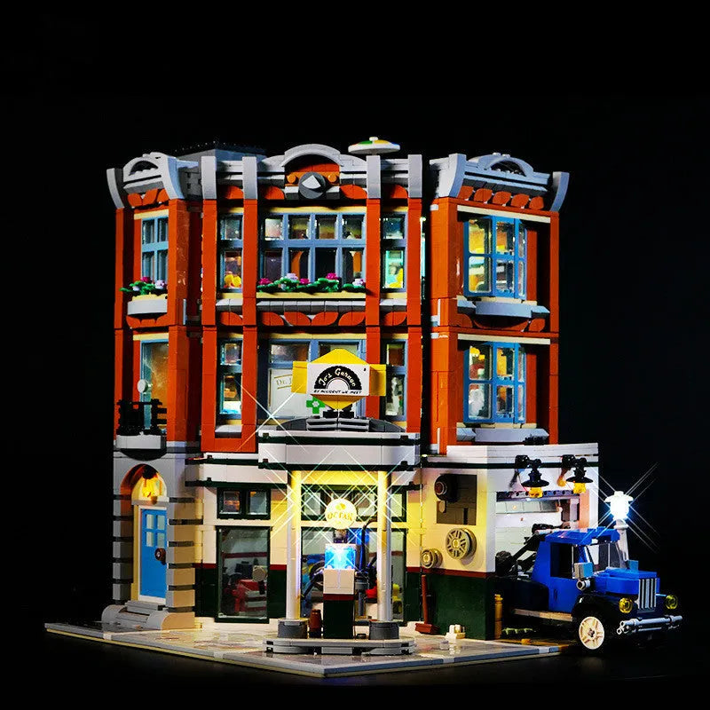 Set of plastic MOC LED lighting accessories and components for model building projects