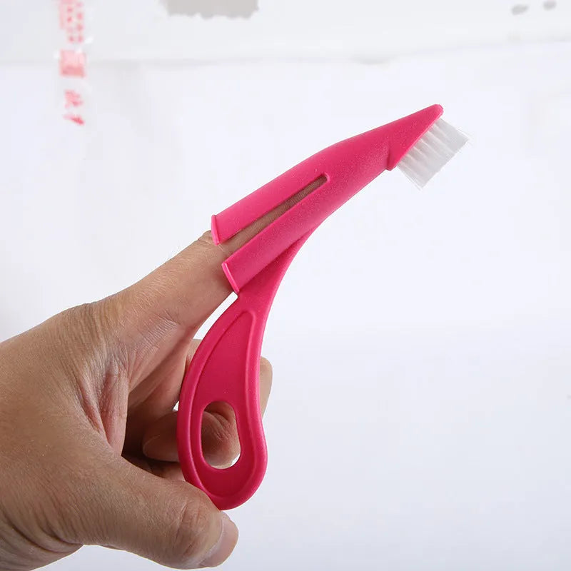 Soft silicone pet finger toothbrush in red or white for dog and cat dental cleaning